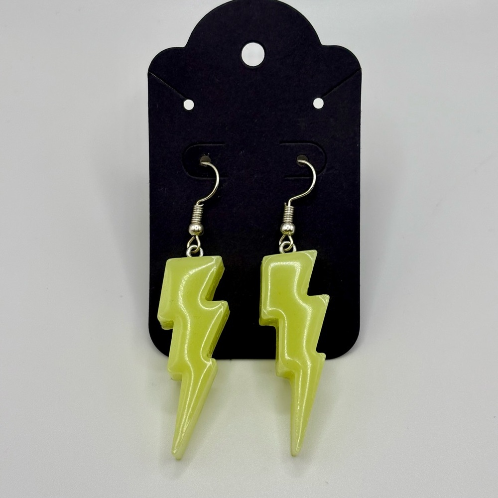 HANDMADE- Lightning Bolt Earrings